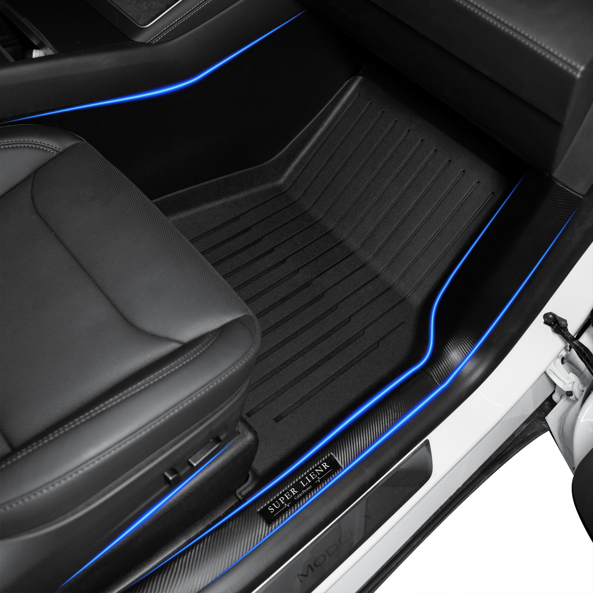 Tesla Model Y Silver Kit – Upgraded 3D Floor Mats + Cabin Organization Accessories | TESPRE