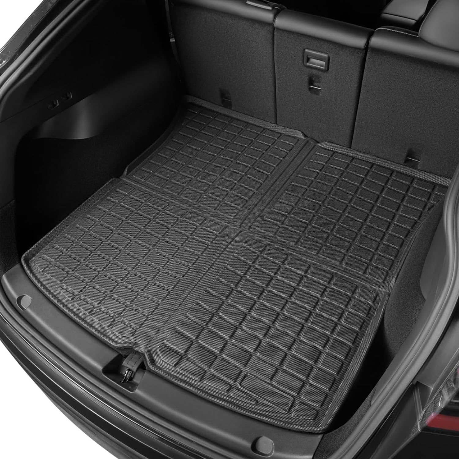 SUPER LINER Floor Mats for Tesla Model Y 5 Seats 2021 2022 2023 2024 | 6-Piece Set Extra-Thick TPE All-Weather Floor & Cargo Liners | Pet & Child-Friendly Custom Fit Interior Accessories