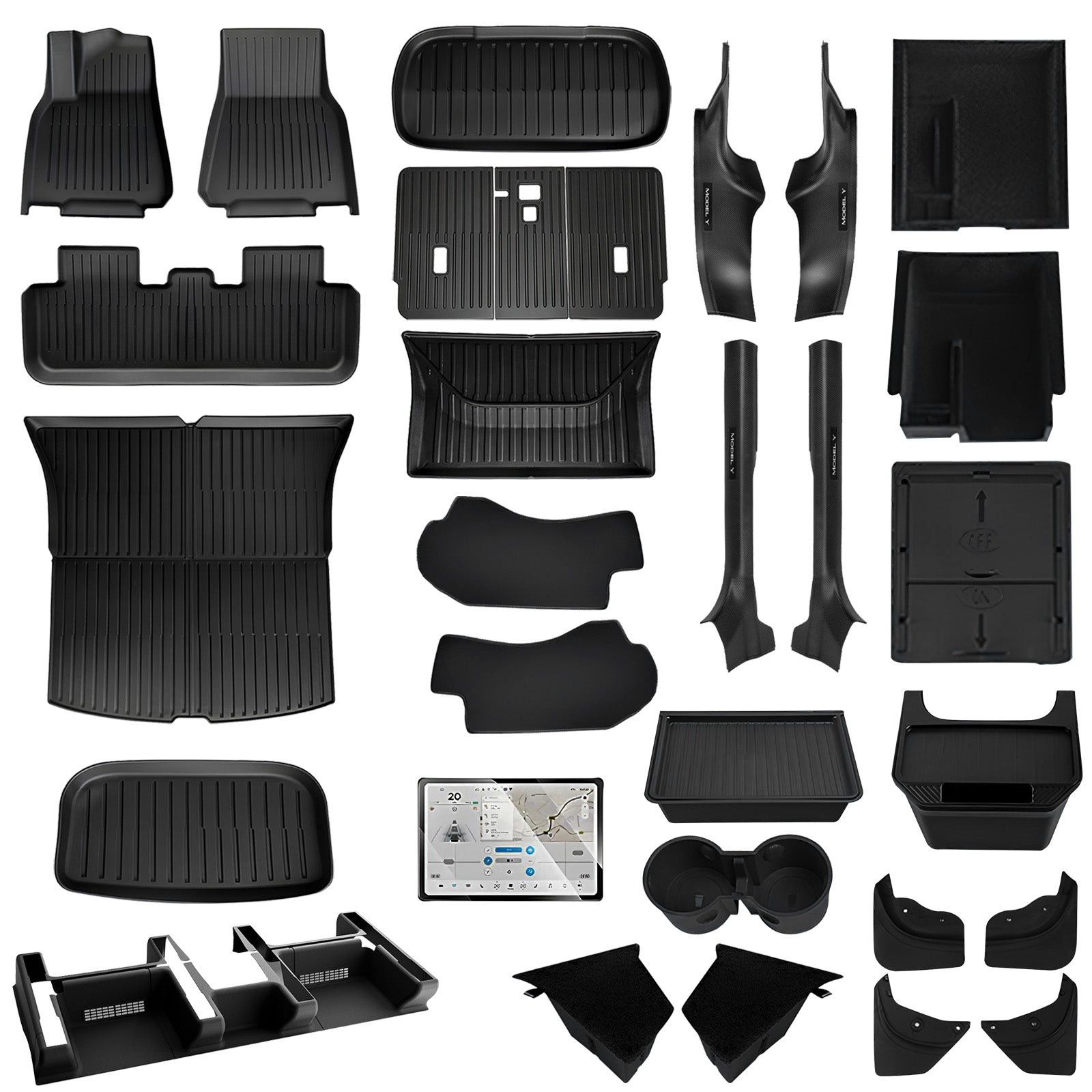 Tesla Model Y Accessories Gold Bundle