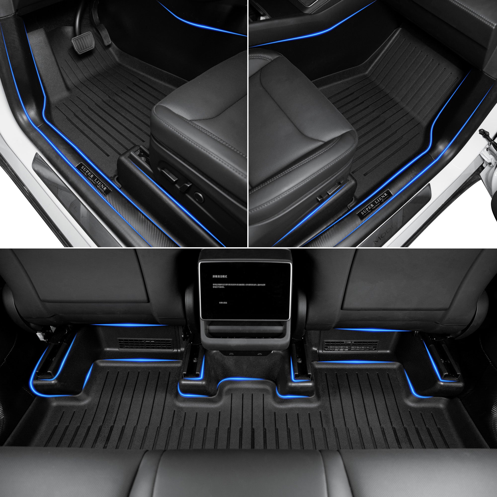 Tesla Model Y Silver Kit – Upgraded 3D Floor Mats + Cabin Organization Accessories | TESPRE