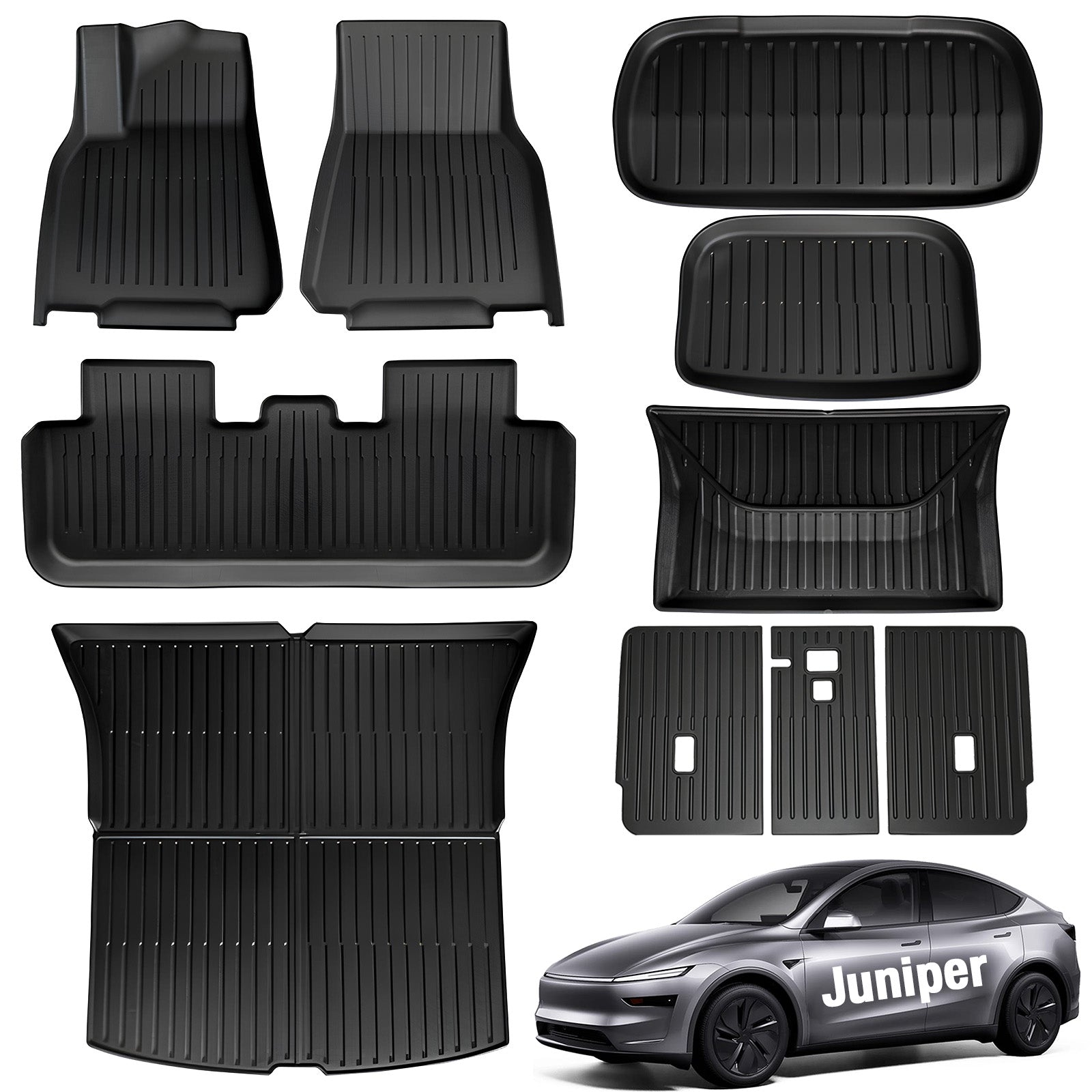 Tesla Model Y Bronze Floor Mats & Accessories Pack