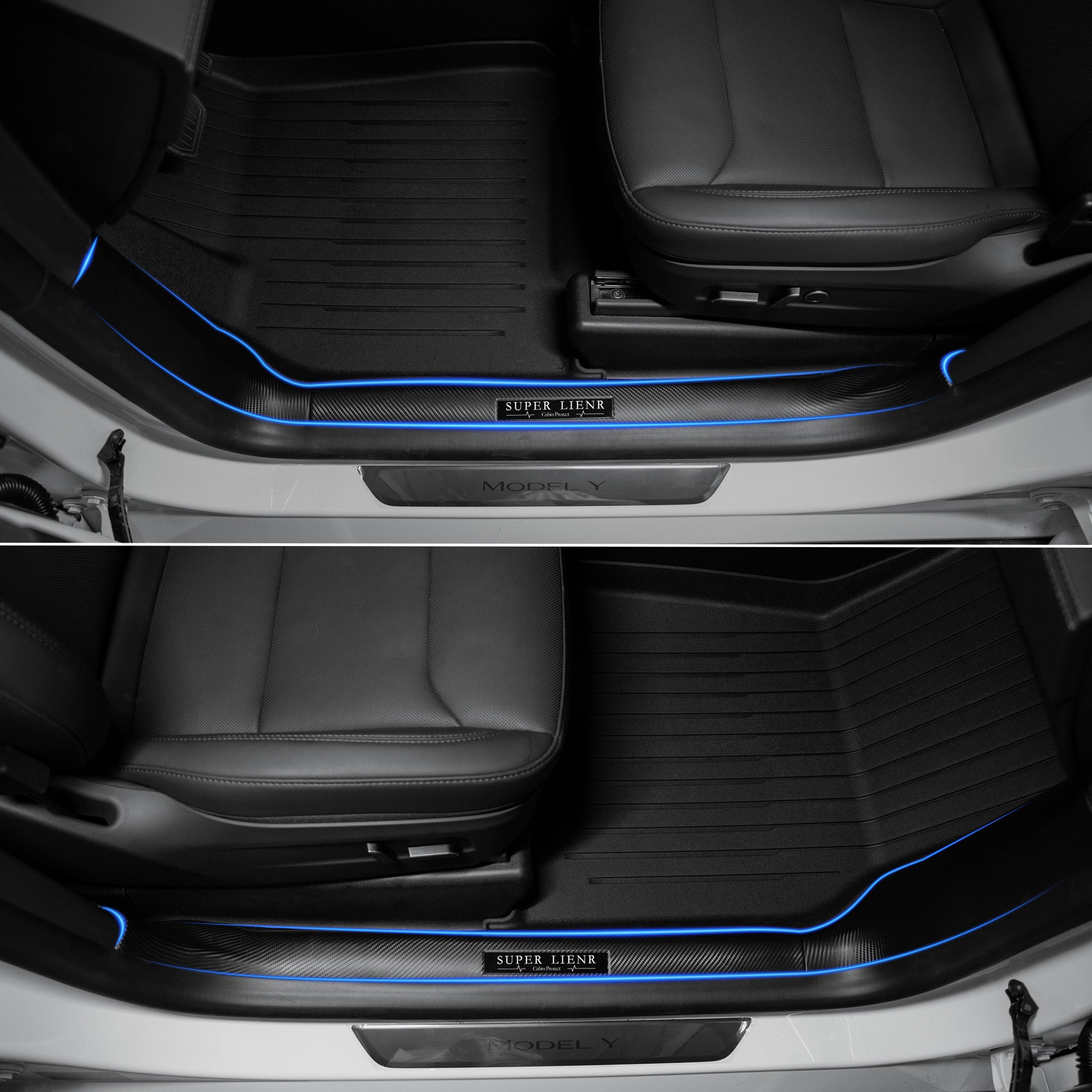 Tesla Model Y Silver Kit – Upgraded 3D Floor Mats + Cabin Organization Accessories | TESPRE