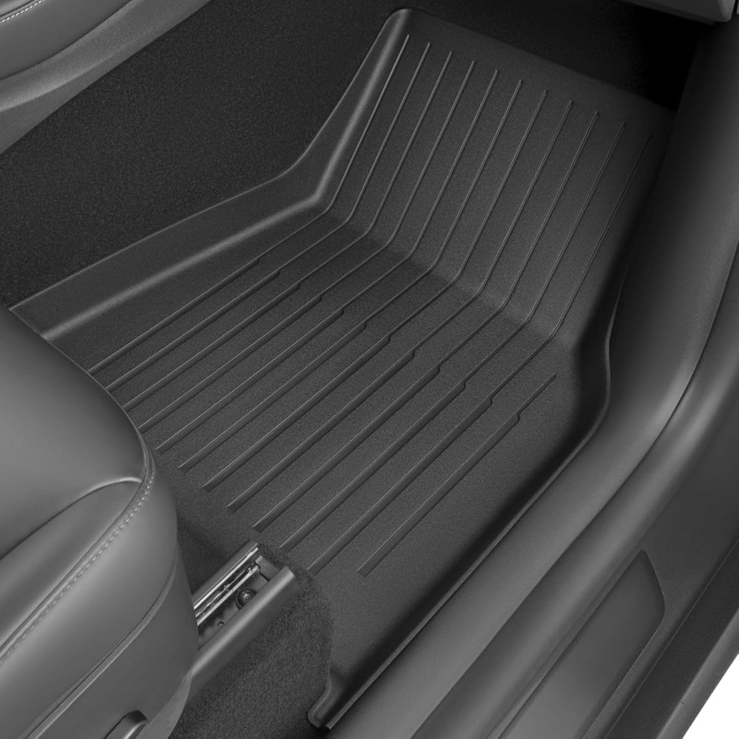 SUPER LINER Floor Mats for Tesla Model Y 5 Seats 2021 2022 2023 2024 | 6-Piece Set Extra-Thick TPE All-Weather Floor & Cargo Liners | Pet & Child-Friendly Custom Fit Interior Accessories